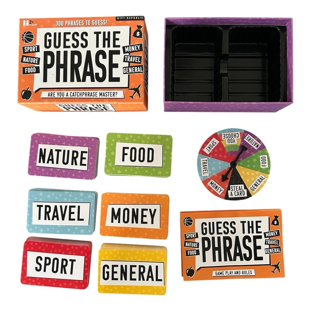 Gift Republic Guess The Phrase Board Game Complete 300 Phrases Family Party Game - Picture 1 of 9